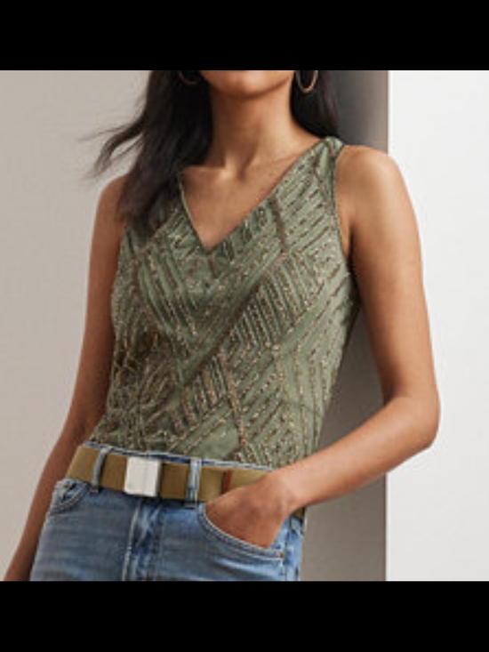 Ralph Lauren Tops - Lauren   Ralph Lauren beaded mesh sleeveless blouses Size 10